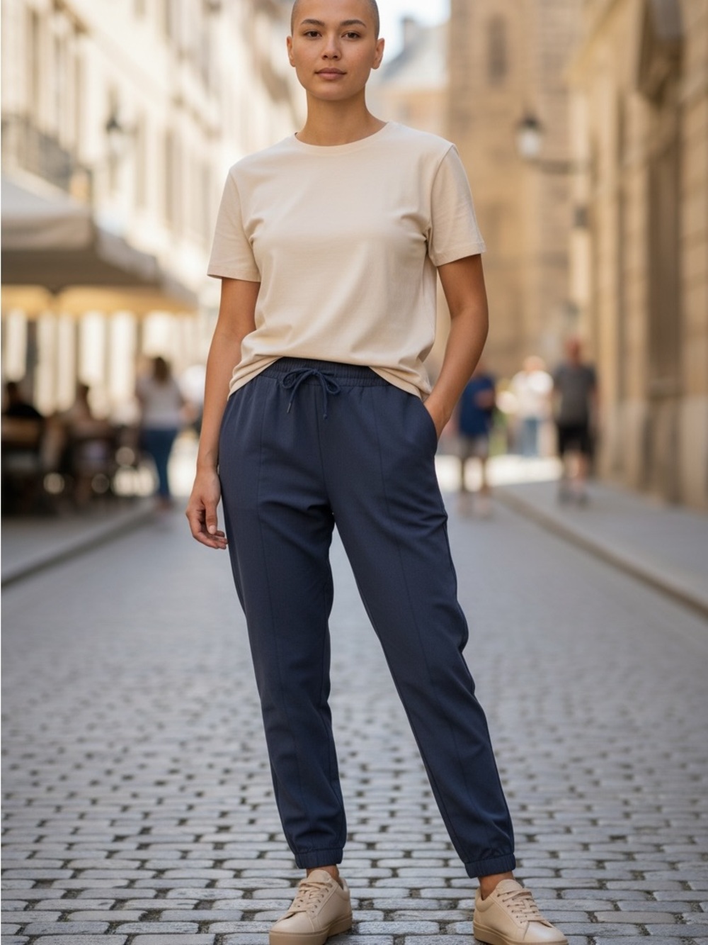 ZYIA Navy Drawstring joggers- Women's Casual Set